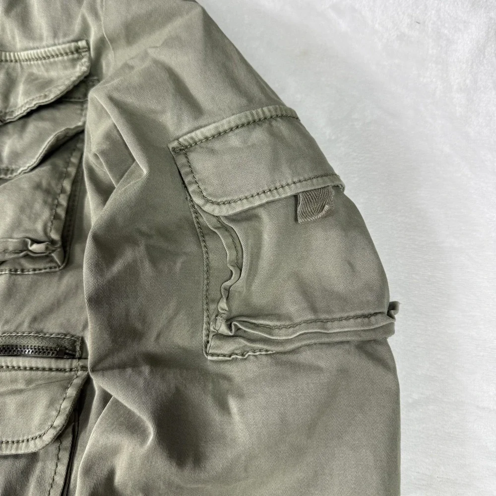 Marrakech Military Utility Jacket Medium Army Green‎ Cargo Pockets Anthropologie